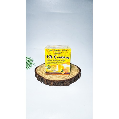Acorbic Vit C-1000mg Mix Powder Drink, Orange Flavour...